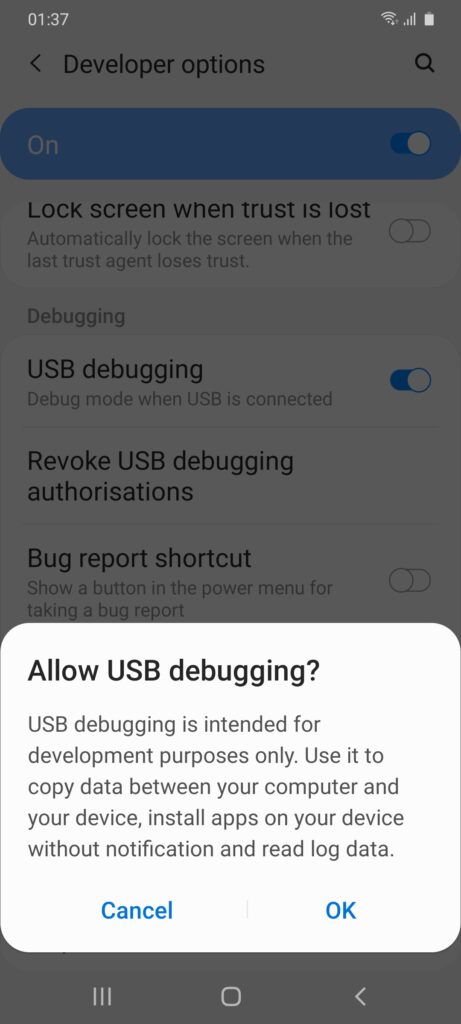 USB Debugging