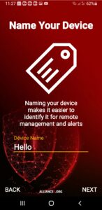 Alliance Shield X Device Name